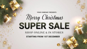 Christmas sale,christmas party,event Digitalt display (16:9) template