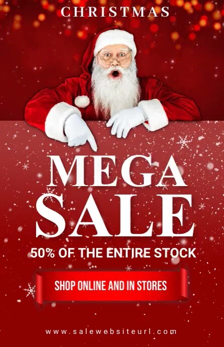Christmas sale,christmas party,event Tabloid template