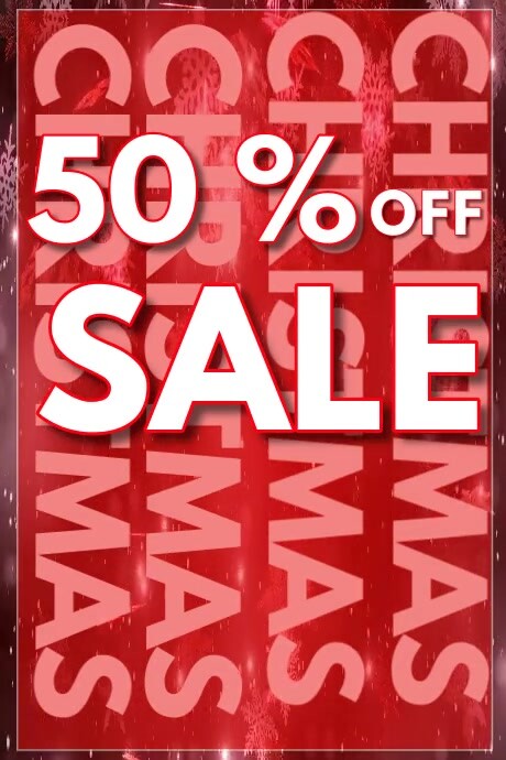CHRISTMAS SALE 50 % OFF Template | PosterMyWall