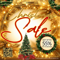 Christmas Sale Ad Design Template Square video Instagram Post