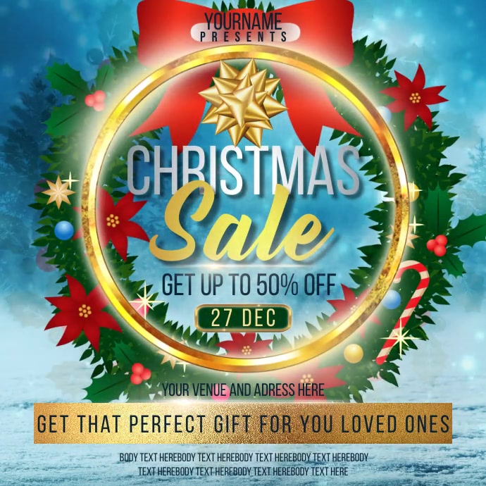 Copy of Christmas sale ad DIGITAL TEMPLATE | PosterMyWall