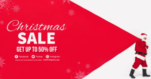 Rouge Christmas Sale Facebook Shared Image Template