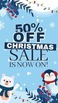 Christmas sale ad Instagram Story design Template