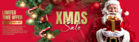 Christmas sale banner LinkedIn Career Cover Photo template