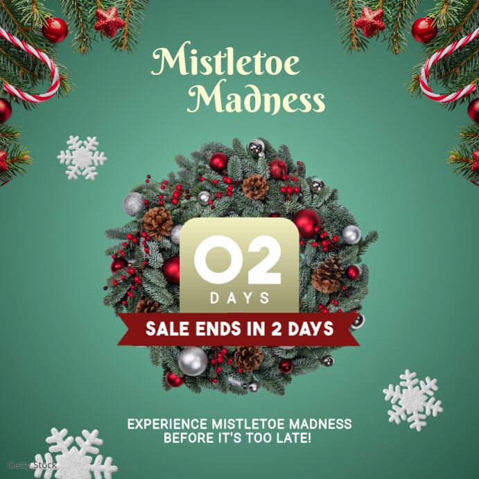 Christmas Sale Countdown Instagram Post template