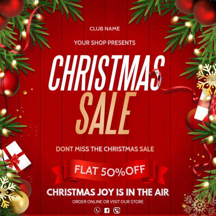christmas sale Template PosterMyWall