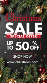 Noir Christmas Sale Instagram Story Template