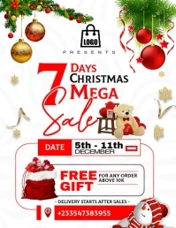 christmas sale Рекламная листовка (US Letter) template