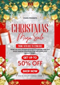 Christmas sale A4 template