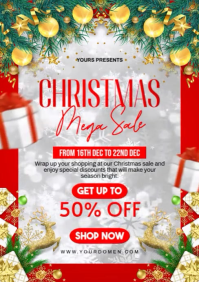 Christmas sale A4 template