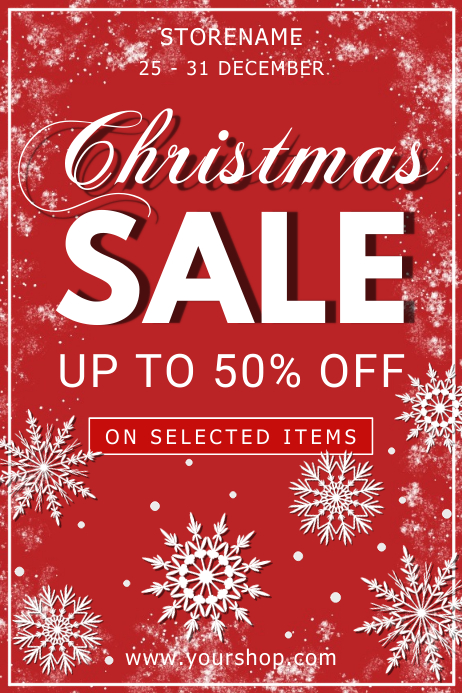 Christmas sale Template  PosterMyWall