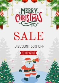 Christmas sale A4 template