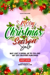 christmas sale Cartaz template