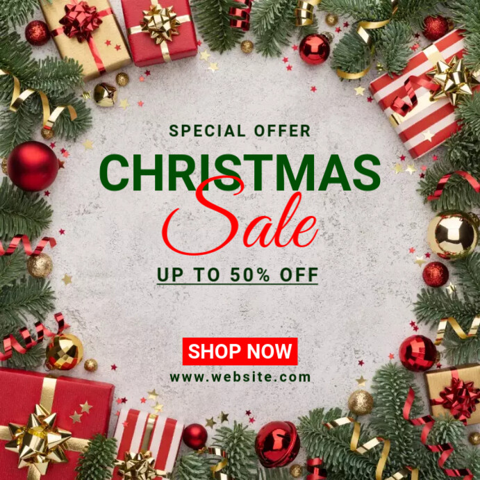 Christmas Sale Template PosterMyWall