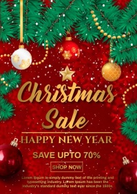 christmas sale A4 template