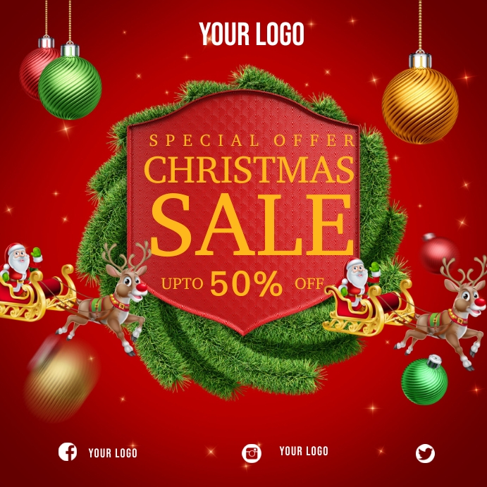 CHRISTMAS SALE Template PosterMyWall