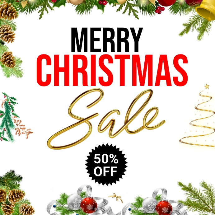 christmas sale Instagram Post template