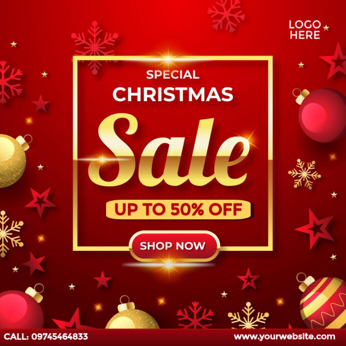 Christmas Sale Wpis na Instagrama template