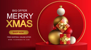 christmas sale Twitter Post template
