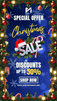 Christmas Sale Digital Display (9:16) template