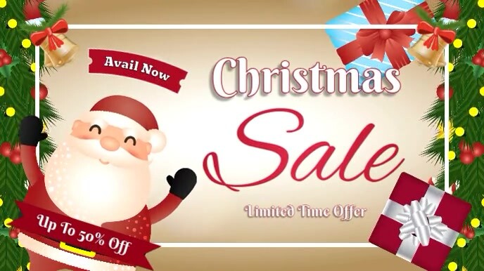 christmas sale digital display video template