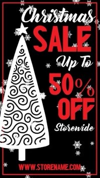 Zwart Christmas Sale История на Instagram Template