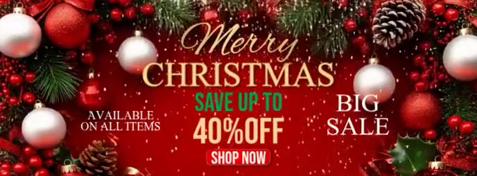 Christmas Sale Facebook Cover Photo template
