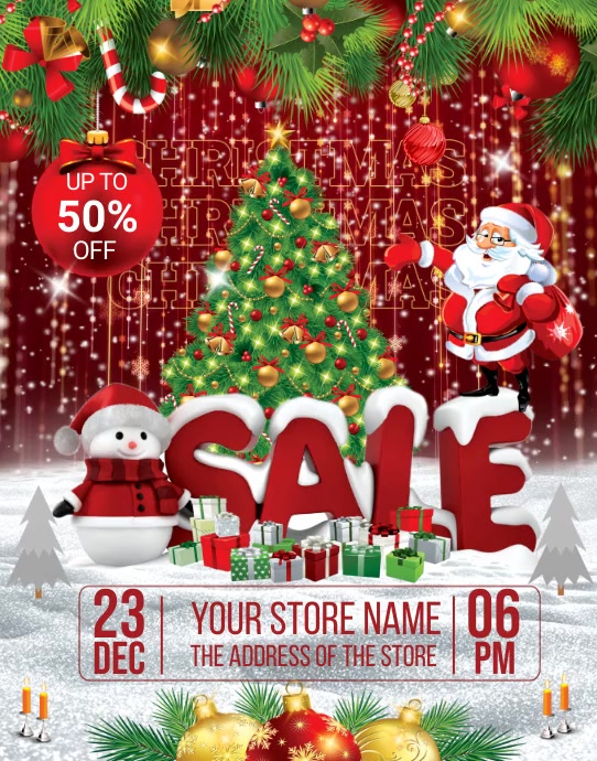 Christmas Sale Flyer Template PosterMyWall