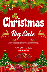 Christmas sale flyer Tabloïd template