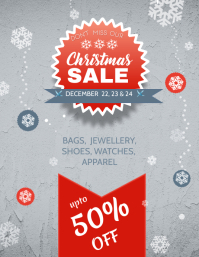 christmas sale flyer template