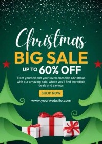 Christmas  Sale Flyer Template A4