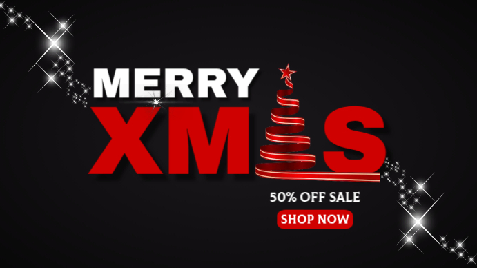 Christmas Sale Flyer Template Digital Display (16:9)