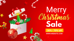 Christmas Sale off 30% Twitter-bericht template