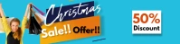 Christmas sale offer banner Bannière 2' × 8' template