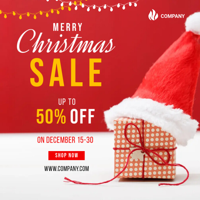 Copy of Christmas Sale Offer Banner Template PosterMyWall