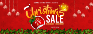 Rojo Christmas Sale Facebook-coverfoto Template