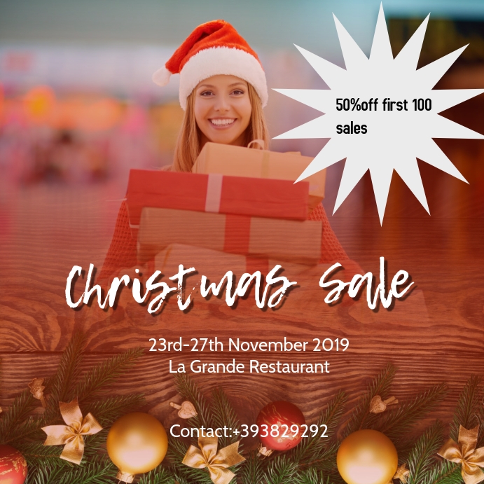 Christmas sale post Template PosterMyWall