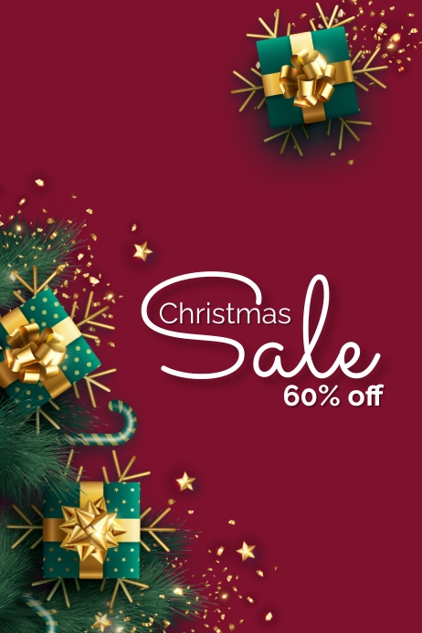 Christmas Sale Poster template