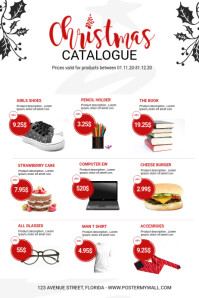 Christmas Sale Product catalogue Template Poster
