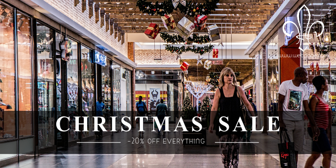 Christmas sale retail promotion twitter post template