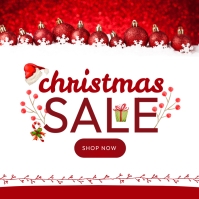 Biały Christmas Sale Instagram Post Template