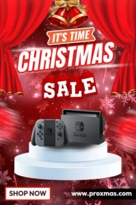 Christmas Sale Video Ads Affiche template