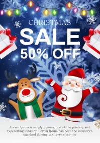 Christmas sale video A4 template