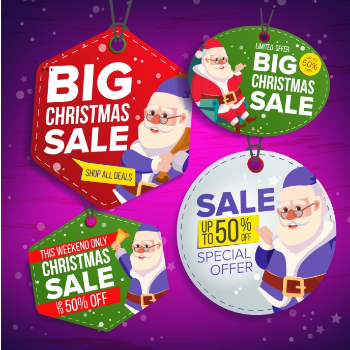 Christmas sales and discount Album Cover template