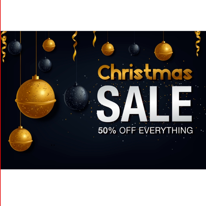 Christmas sales and discount Album Cover template