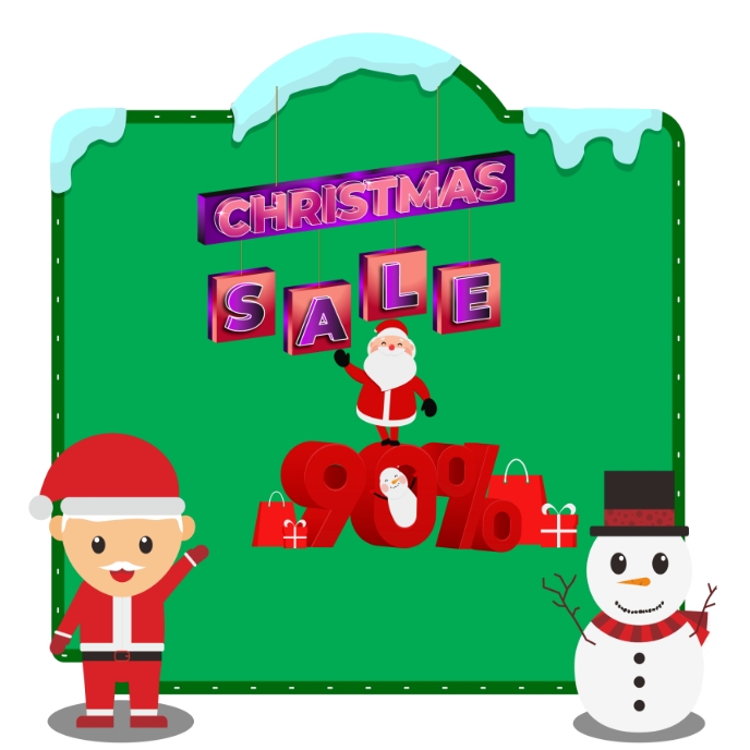 Christmas sales and discount Template PosterMyWall
