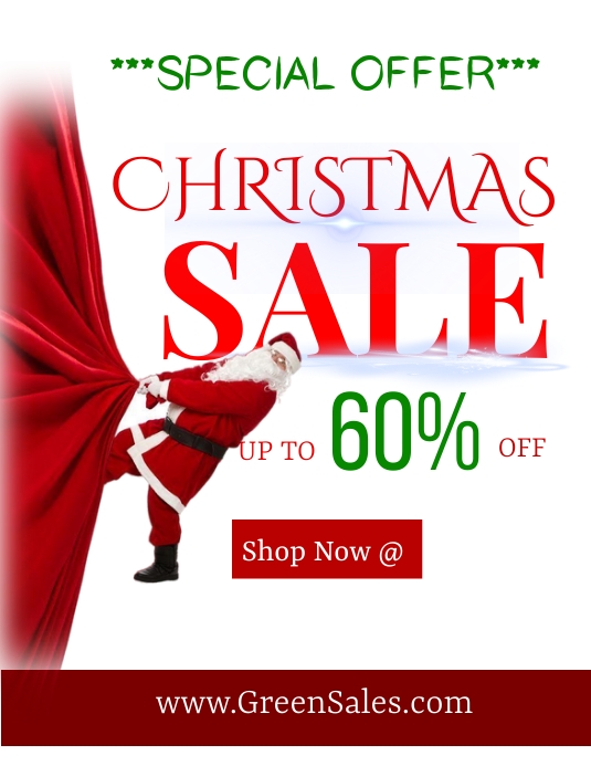 Christmas sales Template PosterMyWall