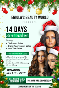 Christmas sales template Grafika na Pinterest