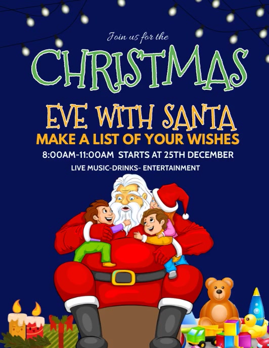 Christmas santa,Christmas Ulotka (US Letter) template