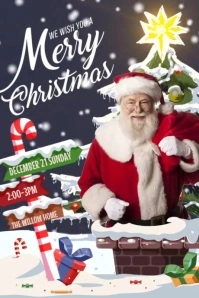 Christmas Santa Claus Póster template